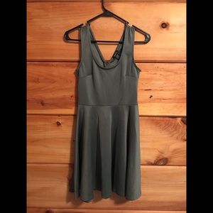 Olive Green Skater Style Dress